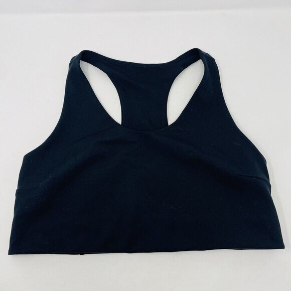 Zella Womens Size Large Activewear Lined Racerback Sports Bra in Black 2194 - Picture 1 of 6